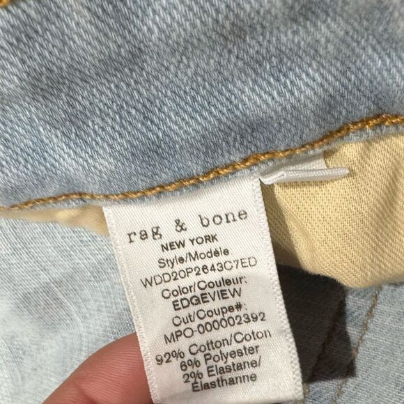 Rag & Bone Dre Low Rise Slim Boyfriend Jeans Light Wash Women’s 34 - Picture 3 of 7